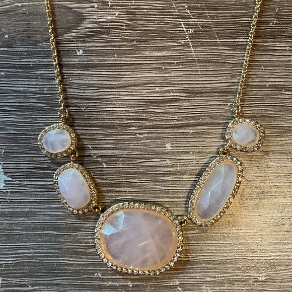 Kate Spade rose quartz necklace